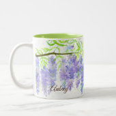 藤の花の花嫁パーソナライズされたの贈り物 ツートーンマグカップ (左)