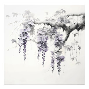 藤の花インク絵を描ズ フォトプリント           