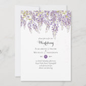 藤の花園 ラベンダー ウェディング パープル 招待状 (正面)