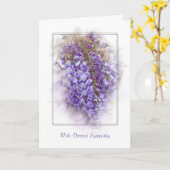藤の花悔やみや弔慰 カード (黄色い花)