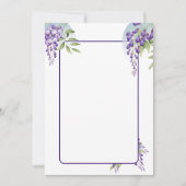 藤の花空白の飾り 招待状 (正面)