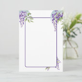 藤の花空白の飾り 招待状 (スタンド正面)