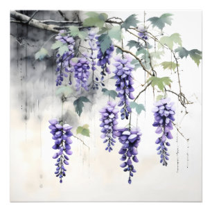 藤の花自然 フォトプリント