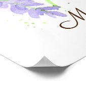 藤の花 ブライダルシャワーのウェルカムポスター ポスター (角)