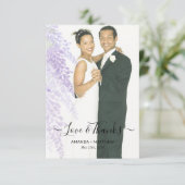 藤の開花写真の結婚サンキューカードを追加 サンキューカード (スタンド正面)