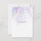藤の開花写真の結婚サンキューカードを追加 サンキューカード (裏面)