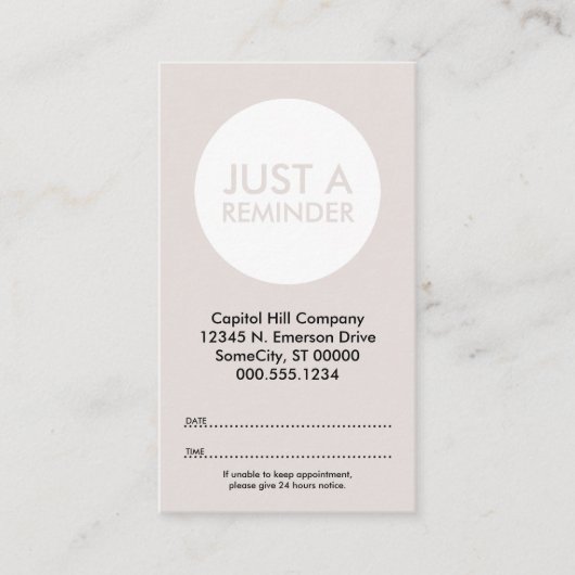 藤の階段アポイントメントカード 予約カード (正面)