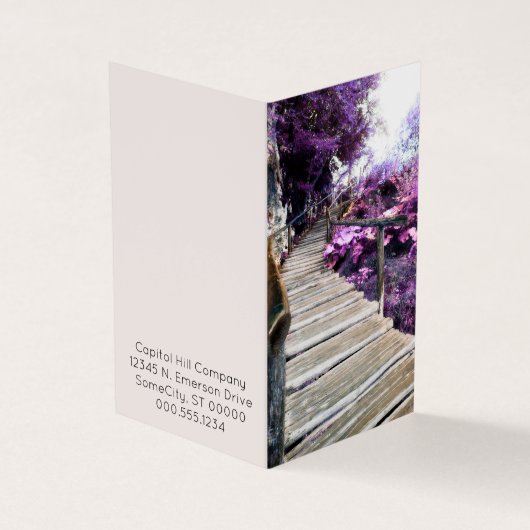 藤の階段折り畳みアポイントメントカード 名刺 (外部)