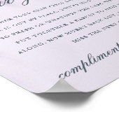 藤はバスアメニティ結婚の看板を夢見る ポスター (角)