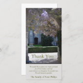 藤は1キリスト教の悔やみや弔慰感謝していしています サンキューカード (正面/裏面)