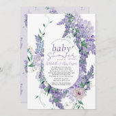 藤むら水彩赤ちゃんシャワーbyメール 招待状 (正面/裏面)