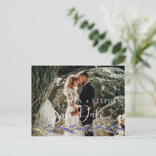 藤エレガントの木の日付を保存する写真 案内ポストカード (スタンド正面)