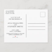 藤エレガントの木日付を保存 案内ポストカード (裏面)