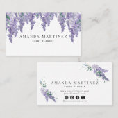 藤エレガントの水彩ソーシャルメディア事業 名刺 (正面/裏面)