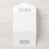 藤エレガントの水彩紫の薄紫結婚ズ オールインワン招待状 (外側)