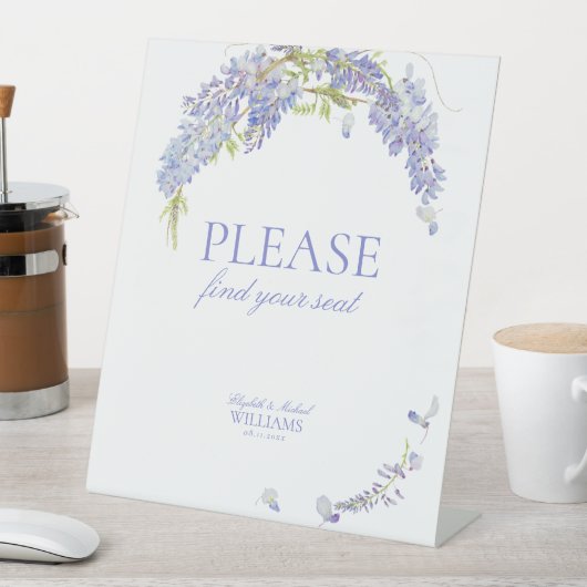 藤エレガントの花 台座サイン (インサイチュ)