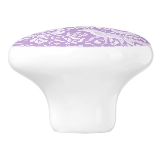藤パープルディアーキツネラビットウッドランド動物 セラミックノブ (側面)