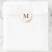 藤フローラ結婚シール ラウンドシール (バッグ)