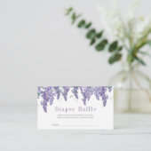 藤ベビーシャワーオムツラッフルチケット エンクロージャーカード (スタンド正面)