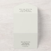 藤モダン色紫QRコード結婚ズ オールインワン招待状 (外側)