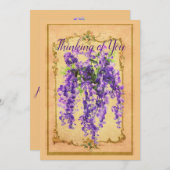 藤ヴィンテージ多目的アンティーク背景 シーズンカード (正面/裏面)