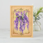 藤ヴィンテージ多目的アンティーク背景 シーズンカード (スタンド正面)