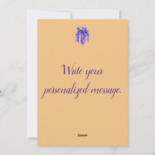 藤ヴィンテージ多目的アンティーク背景 シーズンカード (裏面)