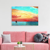 藤島武二が日の出を海の向こうへ キャンバスプリント (インサイチュ (リビング))