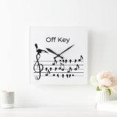 藤泉が鳥の歌に鍵音楽から参加 スクエア壁時計 (ホーム)