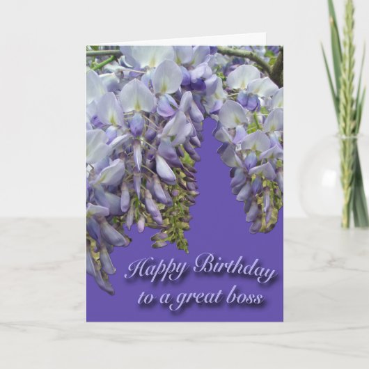 藤紫ボスハッピーバースデーカード カード (正面)
