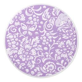 藤紫鳥フローラ林かわいらし セラミックノブ