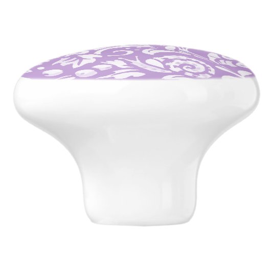 藤紫鳥フローラ林かわいらし セラミックノブ (側面)