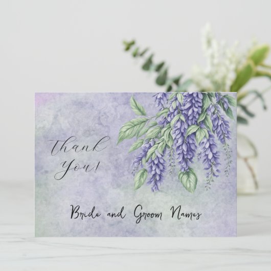 藤絵を描の写真サンキューカードの追加 招待状 (スタンド正面)