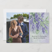 藤絵を描の写真サンキューカードの追加 招待状 (裏面)