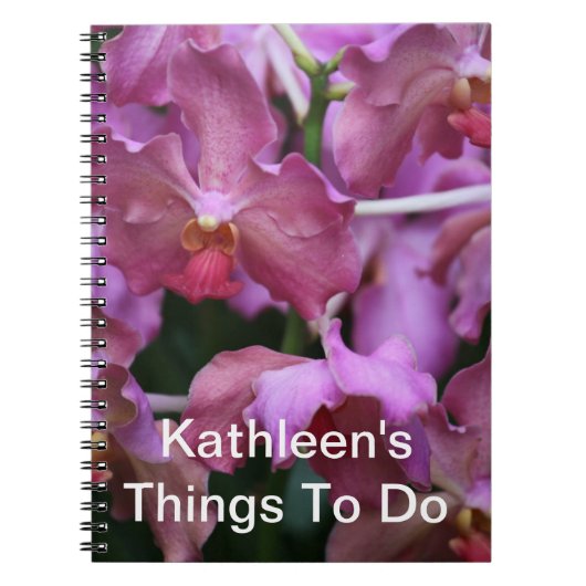 藤色のシンガポールの蘭のノート ノートブック (正面)