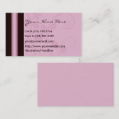 藤色の渦巻のプロフィールおよび名刺 名刺 (正面/裏面)