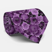 藤色の花の首のタイ ネクタイ (ロール)