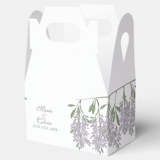 藤色彩の鮮やか結婚式の引き出物箱 フェイバーボックス (オープン)