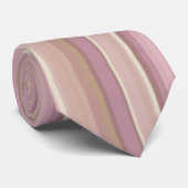 藤色、ブラウン、及び緑の縞模様 ネクタイ (ロール)