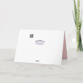 藤色Lily2-のBlkのアゲハチョウは大事な行事を作ります カード (裏面)