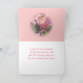 藤色Lily2-のBlkのアゲハチョウは大事な行事を作ります カード (内部)