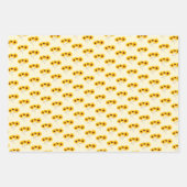 藤、ひまわり、紫の野草模様 ラッピングペーパーシート (正面2)