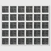 藤（ふじ）の角字 ラッピングペーパー (フラット)