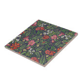 藤、ハニーサックル、コオロギダークブルー タイル (側面)