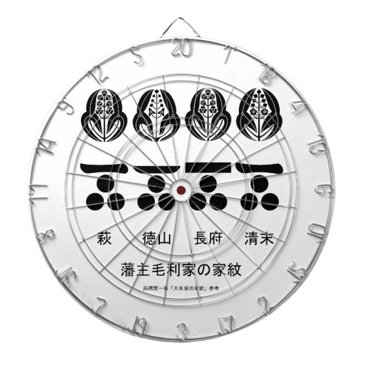 藩​主​毛​利​家​の​定​紋​と​替​紋 ダーツボード (正面)