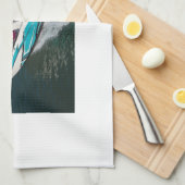 藪のボートの台所タオル16" x 24"航跡のボート キッチンタオル (四つ折り)