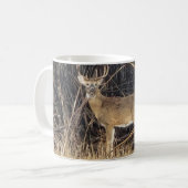 藪の中の鹿のマグカップ コーヒーマグカップ (正面左)