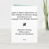 藻の3匹のCygnets カード (裏面)