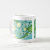 藻類 – フラクタル コーヒーマグカップ (正面左)