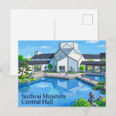 蘇州博物館中央ホール 中国 ポストカード (正面/裏面)